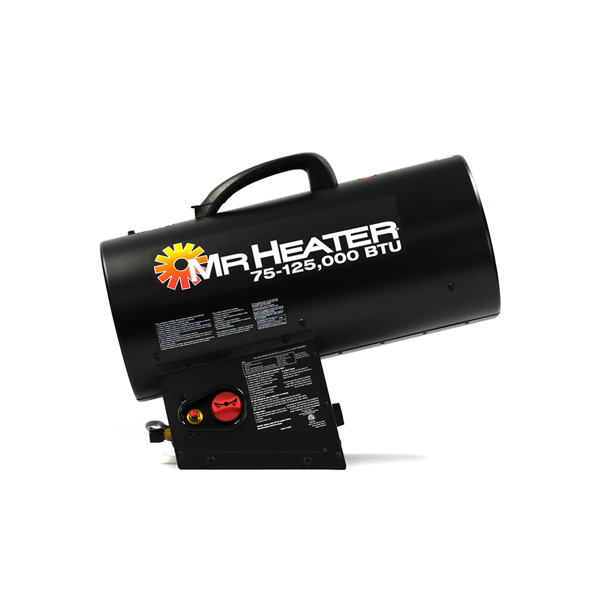 Mr. Heater, Forced air Propane Heater, Fuel Type Propane, Max. Heat Output 125000 Btu/hour, Model# F271390